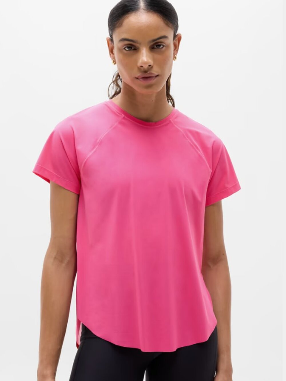 Athleta Ultimate Mesh Tee Cerise Size XS Like New Athletic Top